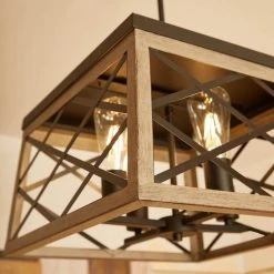4-Light Lantern Anchor Grey Oak and Matte Black Finish Square Pendant by Pia Ricco -KINWELL shop anchor grey oak matte black pia ricco chandeliers 1jay 50154 44 1000