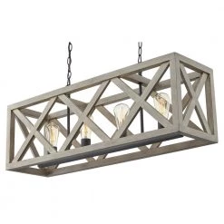 4-Light Anchor Grey Oak and Matte Black Rectangle Lantern Pendant by Pia Ricco -KINWELL shop anchor grey oak matte black pia ricco chandeliers 1jay 52204 c3 1000