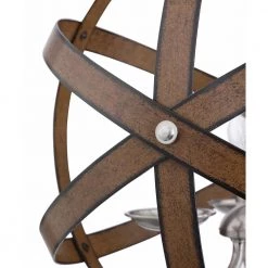 3-Light Single Barnwood and Brushed Nickle Geometric Pendant by Pia Ricco -KINWELL shop barnwood brushed nickle pia ricco chandeliers 1jay 50783 44 1000