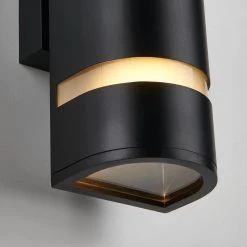 Q1 2-Light Cylinder Black Modern Hardwire Indoor/Outdoor Garage and Porch Light Wall Cylinder Sconce by Artika 17 Q1 2-Light Cylinder Black Modern Hardwire Indoor/Outdoor Garage and Porch Light Wall Cylinder Sconce by Artika -KINWELL shop black aluminum finish artika outdoor sconces amp71 hdbl 4f 1000