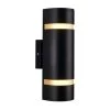 Q1 2-Light Cylinder Black Modern Hardwire Indoor/Outdoor Garage and Porch Light Wall Cylinder Sconce by Artika -KINWELL shop black aluminum finish artika outdoor sconces amp71 hdbl 64 1000