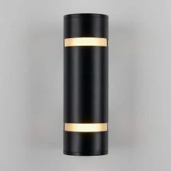 Q1 2-Light Cylinder Black Modern Hardwire Indoor/Outdoor Garage and Porch Light Wall Cylinder Sconce by Artika 15 Q1 2-Light Cylinder Black Modern Hardwire Indoor/Outdoor Garage and Porch Light Wall Cylinder Sconce by Artika -KINWELL shop black aluminum finish artika outdoor sconces amp71 hdbl 66 1000