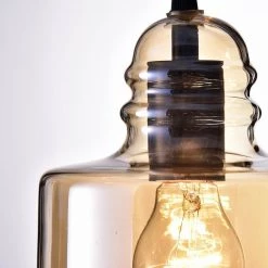 3-Light Vintage Black and Brown Finish Chandelier with Clear Seeded Glass Shades by KINWELL -KINWELL shop black and brown finish 80 black 20 brown kinwell chandeliers bsc gs019 1f 1000