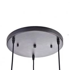 3-Light Vintage Black and Brown Finish Chandelier with Clear Seeded Glass Shades by KINWELL -KINWELL shop black and brown finish 80 black 20 brown kinwell chandeliers bsc gs019 c3 1000