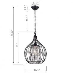Contemporary 3-Light Black and Brown finish Chandelier with Clear Glass Shades by KINWELL -KINWELL shop black and brown finish kinwell chandeliers bsc gs009 dbn 1f 1000