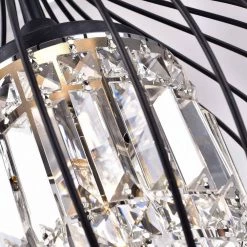 Contemporary 3-Light Black and Brown finish Chandelier with Clear Glass Shades by KINWELL -KINWELL shop black and brown finish kinwell chandeliers bsc gs009 dbn 4f 1000