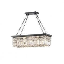 Contemporary 5-Light Black and Brown finish Chandelier by KINWELL