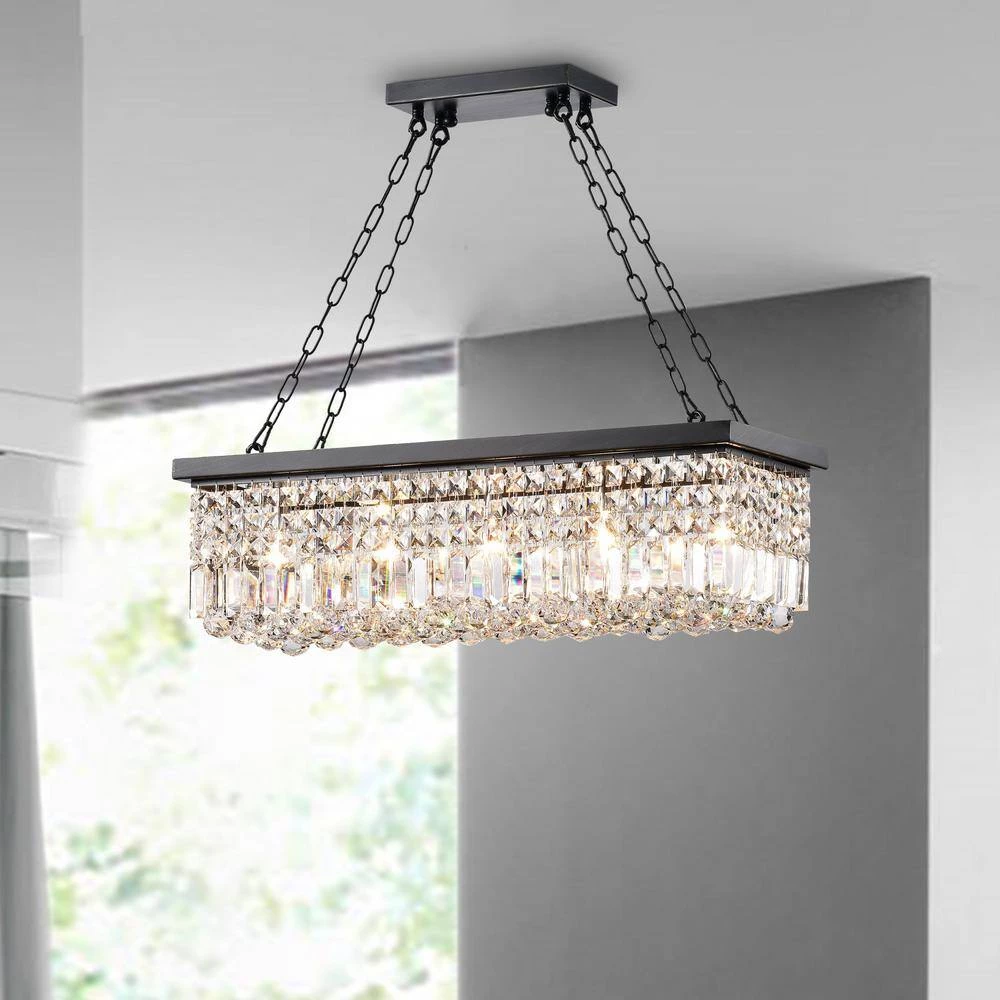 Contemporary 5-Light Black and Brown finish Chandelier by KINWELL 4 Contemporary 5-Light Black and Brown finish Chandelier by KINWELL - Image 2