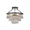 Contemporary 16.1 in. 5-Light Black and Brown finish Semi-Flush Mount by KINWELL -KINWELL shop black and brown finish kinwell flush mount lights bsc gs015 dbn 64 1000