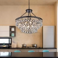 Modern 9-Light Black and Brown Finish Chandelier by KINWELL 12 Modern 9-Light Black and Brown Finish Chandelier by KINWELL -KINWELL shop black and brown kinwell chandeliers bsc gs018 dbn 44 1000