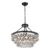 Modern 9-Light Black and Brown Finish Chandelier by KINWELL