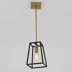 Carter 1-Light Black Cage Rectangle Modern Industrial Hanging Pendant Light for Kitchen Island by Artika 14 Carter 1-Light Black Cage Rectangle Modern Industrial Hanging Pendant Light for Kitchen Island by Artika -KINWELL shop black artika chandeliers car1l 1f 1000