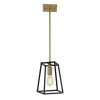 Carter 1-Light Black Cage Rectangle Modern Industrial Hanging Pendant Light for Kitchen Island by Artika -KINWELL shop black artika chandeliers car1l 64 1000