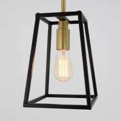 Carter 1-Light Black Cage Rectangle Modern Industrial Hanging Pendant Light for Kitchen Island by Artika 16 Carter 1-Light Black Cage Rectangle Modern Industrial Hanging Pendant Light for Kitchen Island by Artika -KINWELL shop black artika chandeliers car1l fa 1000