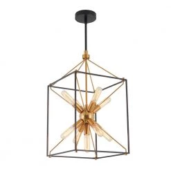 KINWELL shop 34 Clyde 9-Light Black Sputnik Modern Industrial Hanging Pendant Light for Kitchen Dining Room by Artika