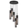 Milton 5-Light Black Shaded Modern Industrial Island Light Hanging Pendant Light Chandelier for Living Room by Artika -KINWELL shop black artika chandeliers mtn5l hd1 64 1000