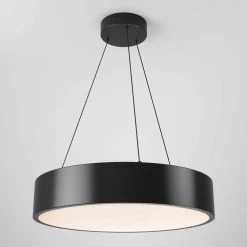 Aiden Drum 31-Watt 1-Light Integrated LED Black Hanging Pendant Light by Artika 18 Aiden Drum 31-Watt 1-Light Integrated LED Black Hanging Pendant Light by Artika -KINWELL shop black artika chandeliers pdt aic hd2bl 44 1000