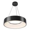Aiden Drum 31-Watt 1-Light Integrated LED Black Hanging Pendant Light by Artika -KINWELL shop black artika chandeliers pdt aic hd2bl 64 1000
