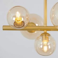 Griffintown 7-Light Black and Gold Modern Industrial Hanging Pendant Light Farmhouse Chandelier for Living Room by Artika -KINWELL shop black artika chandeliers pdt gr 76 1000