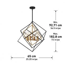 Harmonium 4-Light Black Sputnik Caged Modern Industrial Hanging Pendant Light Chandelier for Kitchen Dining Room by Artika -KINWELL shop black artika chandeliers pdt ha hd2bg 40 1000