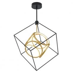 KINWELL shop 32 Luxury 29-Watt Integrated LED Black Modern Industrial Island Light Hanging Pendant Light Chandelier for Living Room by Artika