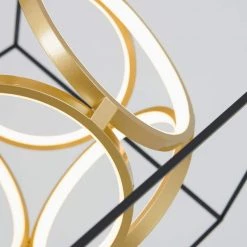 Luxury 29-Watt Integrated LED Black Modern Industrial Island Light Hanging Pendant Light Chandelier for Living Room by Artika -KINWELL shop black artika chandeliers pdt lu hd2 c3 1000