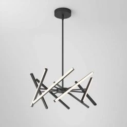 Malibu 30-Watt Integrated LED Black Modern Island Light Hanging Pendant Light Chandelier for Kitchen Dining Room by Artika -KINWELL shop black artika chandeliers pdt muc hd2bl 44 1000