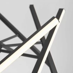 Malibu 30-Watt Integrated LED Black Modern Island Light Hanging Pendant Light Chandelier for Kitchen Dining Room by Artika -KINWELL shop black artika chandeliers pdt muc hd2bl 76 1000