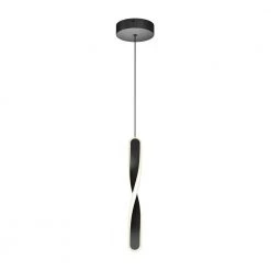 Finley 13-Watt Integrated LED Black Modern Hanging Pendant Light for Kitchen Island by Artika