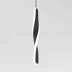 Finley 13-Watt Integrated LED Black Modern Hanging Pendant Light for Kitchen Island by Artika -KINWELL shop black artika chandeliers pdt1 fic hd2bl 76 1000