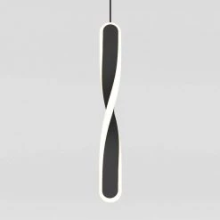 Finley 13-Watt Integrated LED Black Modern Hanging Pendant Light for Kitchen Island by Artika -KINWELL shop black artika chandeliers pdt1 fic hd2bl fa 1000