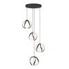 Vivaldi 25-Watt Integrated LED 4-Light Black Modern Hanging Pendant Light Chandelier for Kitchen Dining Room by Artika -KINWELL shop black artika chandeliers pdt4 vic hd2bl 64 1000