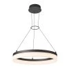 Optical Ring 30-Watt Integrated LED Black Modern Hanging Pendant Light Chandelier for Kitchen Dining Room by Artika -KINWELL shop black artika chandeliers rg25wc bl 64 1000