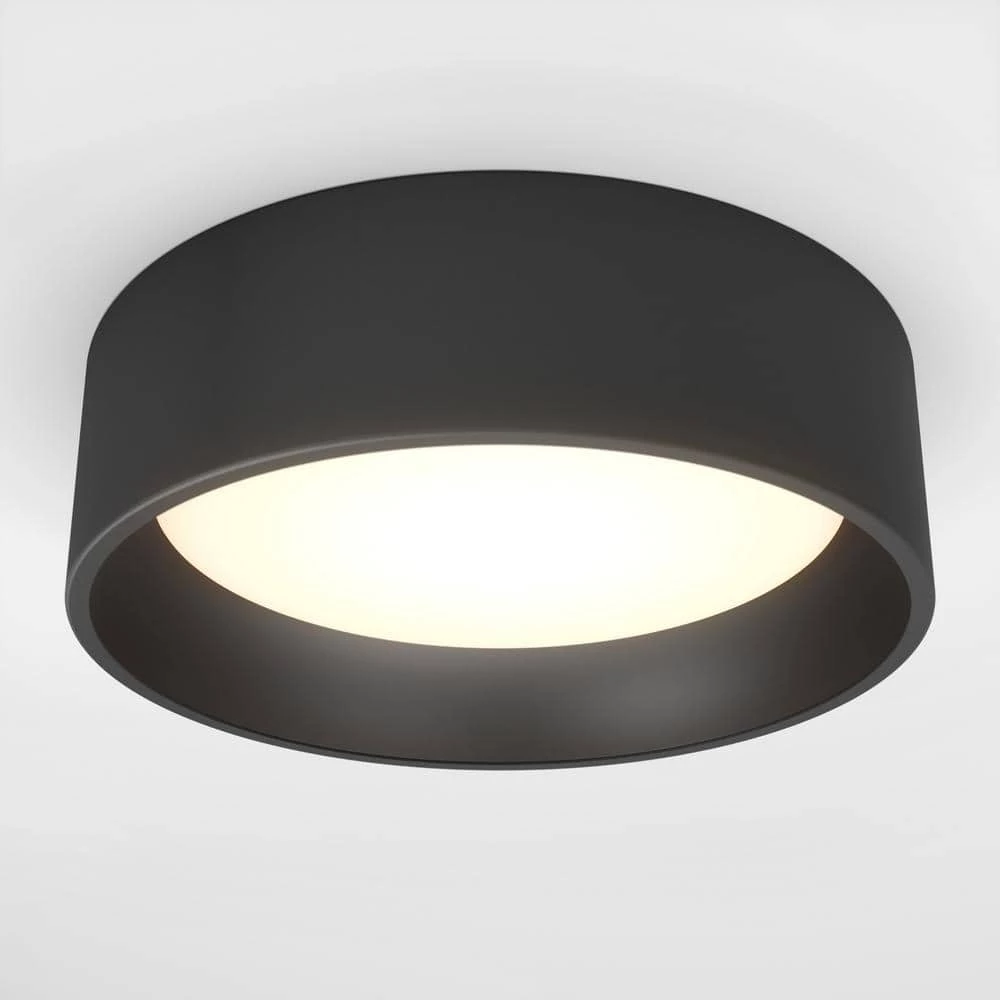 Alton 13 in. 1-Light Black Modern Integrated LED Flush Mount Ceiling Light for Kitchen Dining Room by Artika 7 Alton 13 in. 1-Light Black Modern Integrated LED Flush Mount Ceiling Light for Kitchen Dining Room by Artika - Image 5