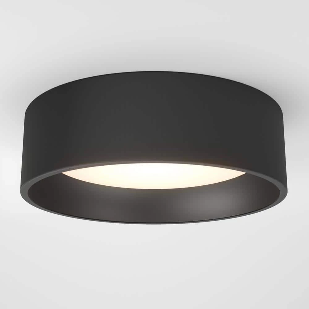 Alton 13 in. 1-Light Black Modern Integrated LED Flush Mount Ceiling Light for Kitchen Dining Room by Artika 6 Alton 13 in. 1-Light Black Modern Integrated LED Flush Mount Ceiling Light for Kitchen Dining Room by Artika - Image 4