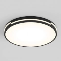Delray 15 in. 1-Light Black LED Flush Mount Ceiling Light by Artika -KINWELL shop black artika flush mount lights fm dec hd2bl 44 1000