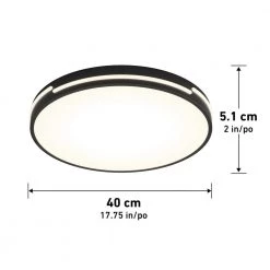 Delray 15 in. 1-Light Black LED Flush Mount Ceiling Light by Artika -KINWELL shop black artika flush mount lights fm dec hd2bl 4f 1000