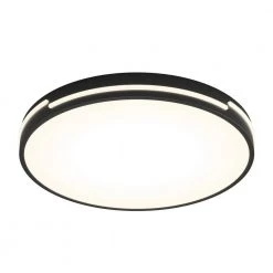Delray 15 in. 1-Light Black LED Flush Mount Ceiling Light by Artika