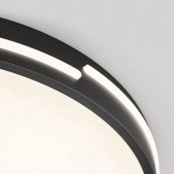 Delray 15 in. 1-Light Black LED Flush Mount Ceiling Light by Artika -KINWELL shop black artika flush mount lights fm dec hd2bl 66 1000