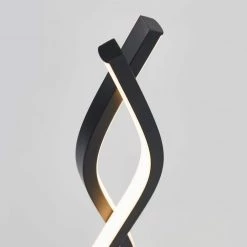 Wave 18 in. Black Modern Dimmable Table Lamp for Living Room by Artika -KINWELL shop black artika lamp bases tl wa bl 44 1000