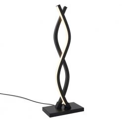 Wave 18 in. Black Modern Dimmable Table Lamp for Living Room by Artika