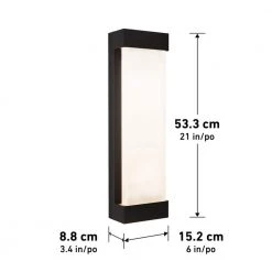 Glacier Large Black Outdoor Hardwired Integrated LED Cylinder Wall Sconce Light by Artika -KINWELL shop black artika outdoor sconces 17out gl pmb 4f 1000