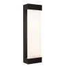 Glacier Large Black Outdoor Hardwired Integrated LED Cylinder Wall Sconce Light by Artika