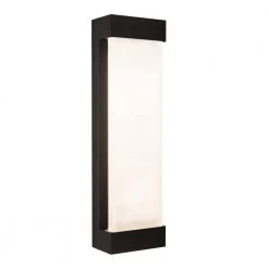 Glacier Large Black Outdoor Hardwired Integrated LED Cylinder Wall Sconce Light by Artika