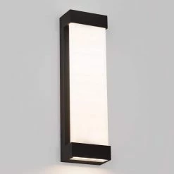 Glacier Large Black Outdoor Hardwired Integrated LED Cylinder Wall Sconce Light by Artika -KINWELL shop black artika outdoor sconces 17out gl pmb 76 1000