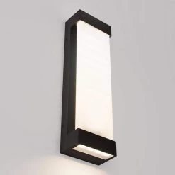 Glacier Large Black Outdoor Hardwired Integrated LED Cylinder Wall Sconce Light by Artika -KINWELL shop black artika outdoor sconces 17out gl pmb c3 1000