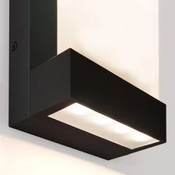 Glacier Large Black Outdoor Hardwired Integrated LED Cylinder Wall Sconce Light by Artika -KINWELL shop black artika outdoor sconces 17out gl pmb fa 1000