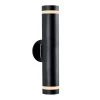 C7 Large Black Outdoor Integrated LED Hardwired Wall Cylinder Sconce Light by Artika -KINWELL shop black artika outdoor sconces 21out c7 pmb 64 1000
