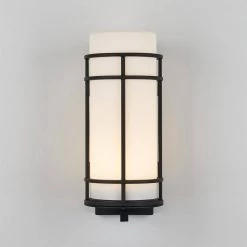 Brisbane Black Modern Integrated LED Indoor/Outdoor Garage and Porch Light Wall Lantern Sconce by Artika -KINWELL shop black artika outdoor sconces bris bl hdc 1f 1000
