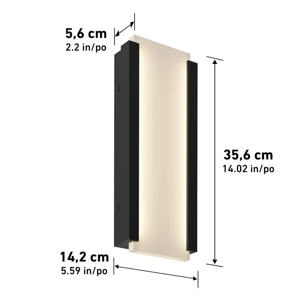 Blade 1-Light Black LED Outdoor Wall Cylinder Light by Artika 6 Blade 1-Light Black LED Outdoor Wall Cylinder Light by Artika - Image 4